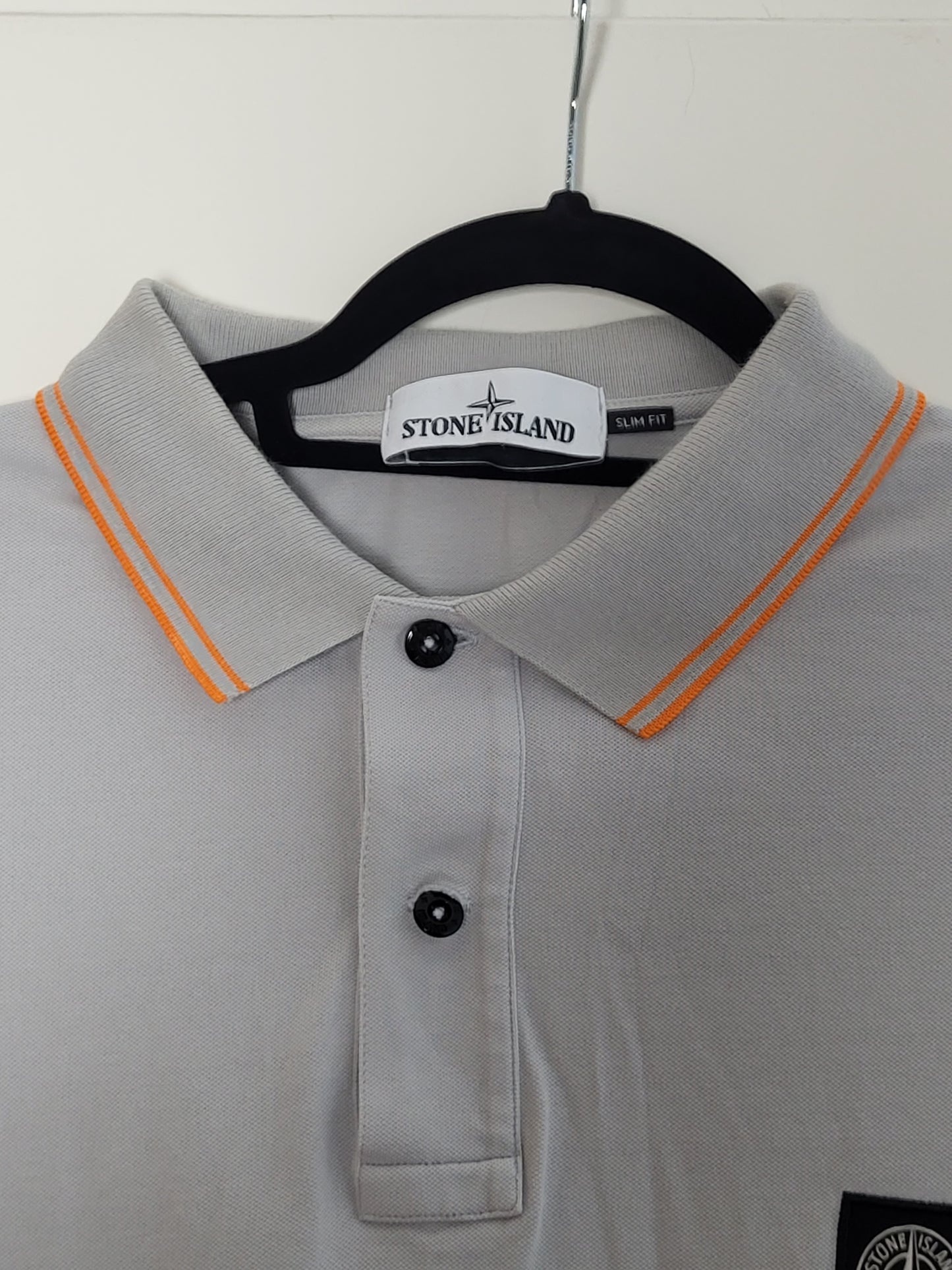 STONE ISLAND - Poloshirt - Klassisch - Hellgrau - Herren - XL/XXL