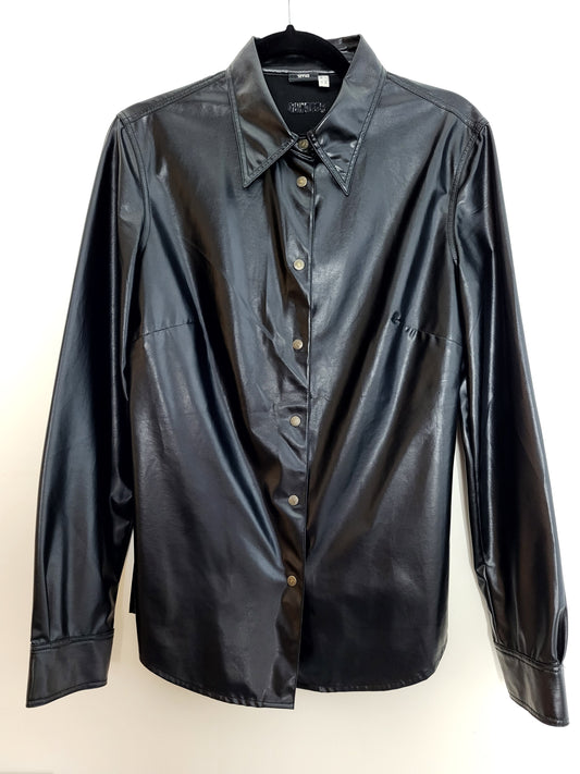 MOSCHINO Jeans -Jacke - Kunstleder/Glanz - Schwarz - Damen - M