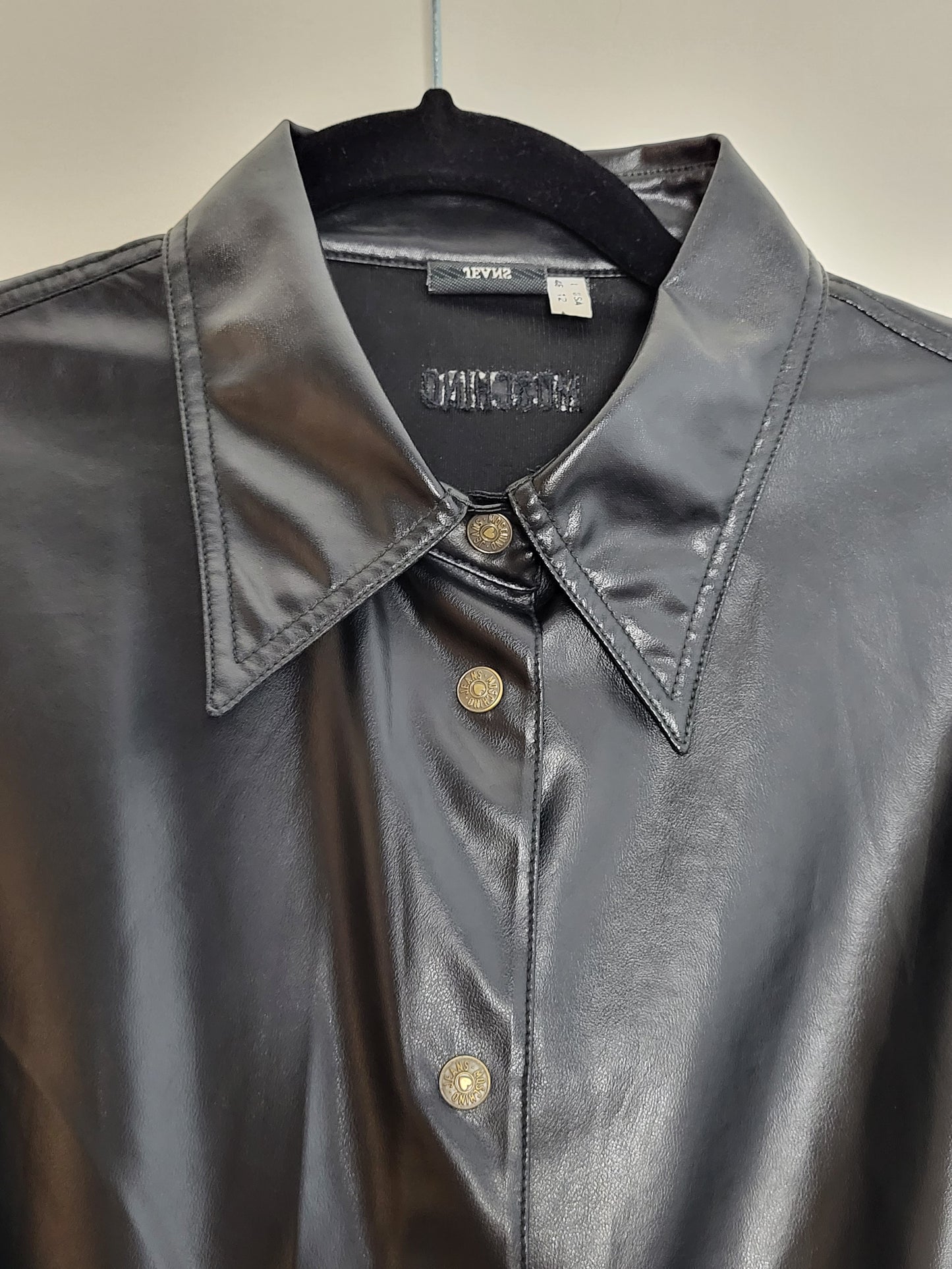 MOSCHINO Jeans -Jacke - Kunstleder/Glanz - Schwarz - Damen - M