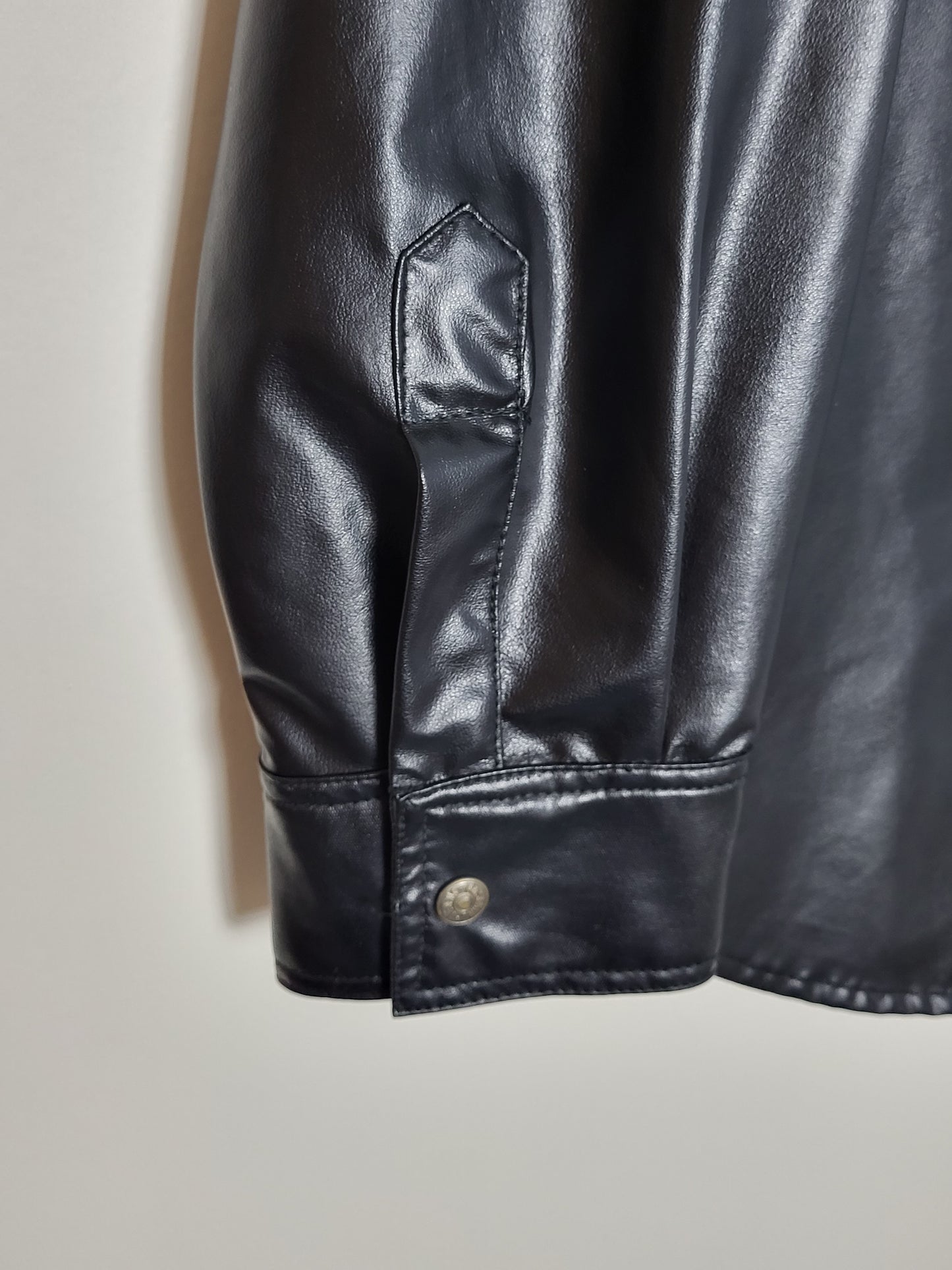 MOSCHINO Jeans -Jacke - Kunstleder/Glanz - Schwarz - Damen - M
