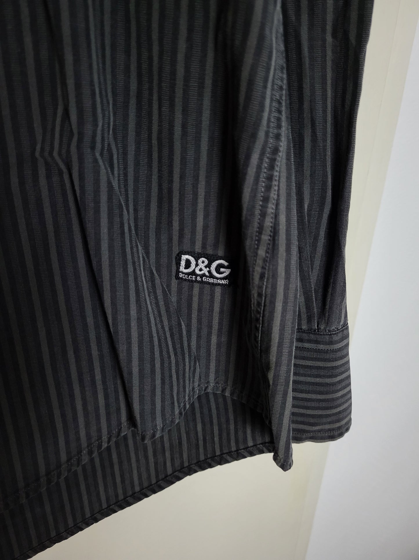 Dolce & Gabbana - Hemd - Streifen - Anthrazit - Herren - L/XL