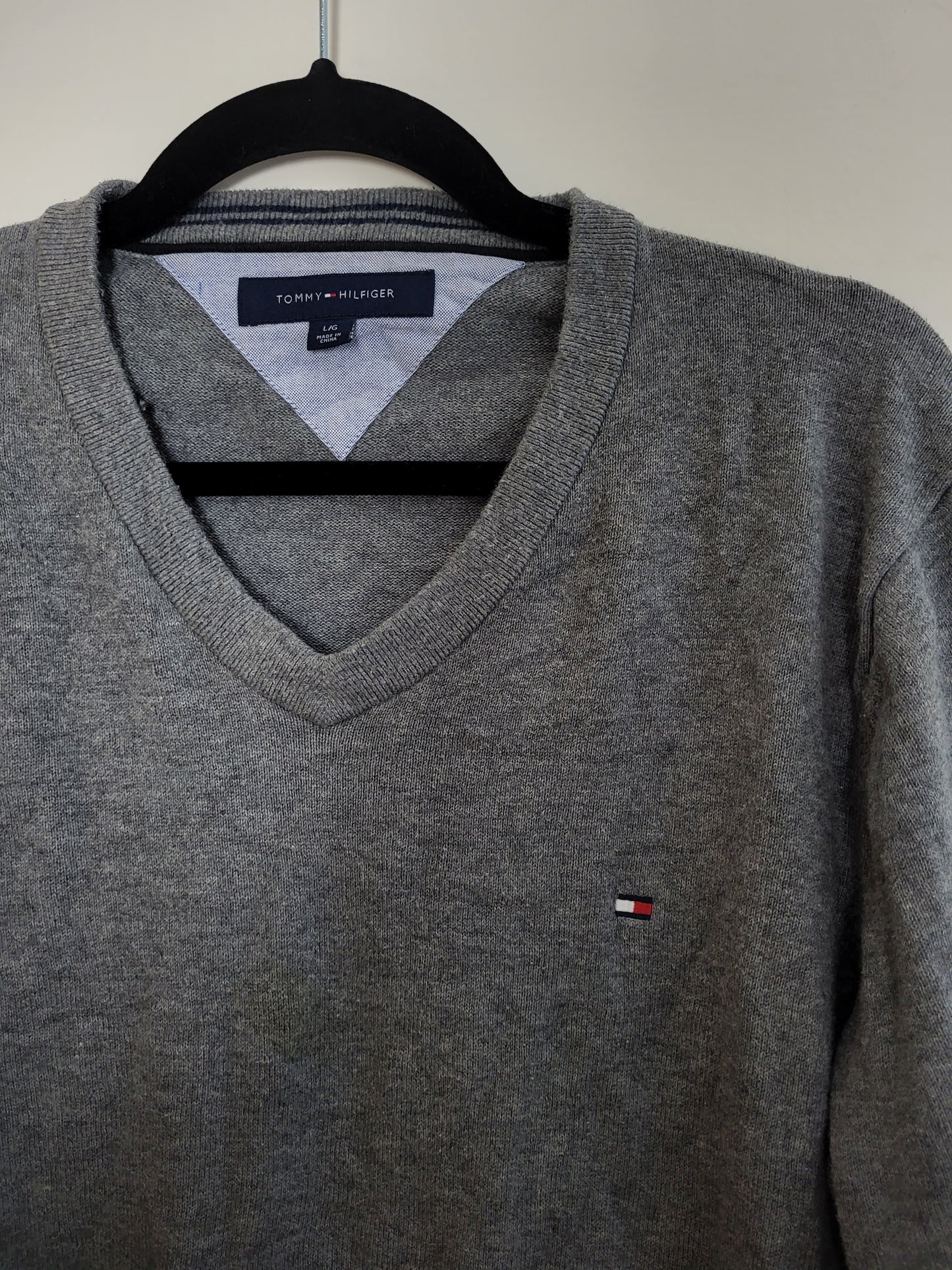 Tommy Hilfiger - Pullover - Klassisch - Grau - Herren - L