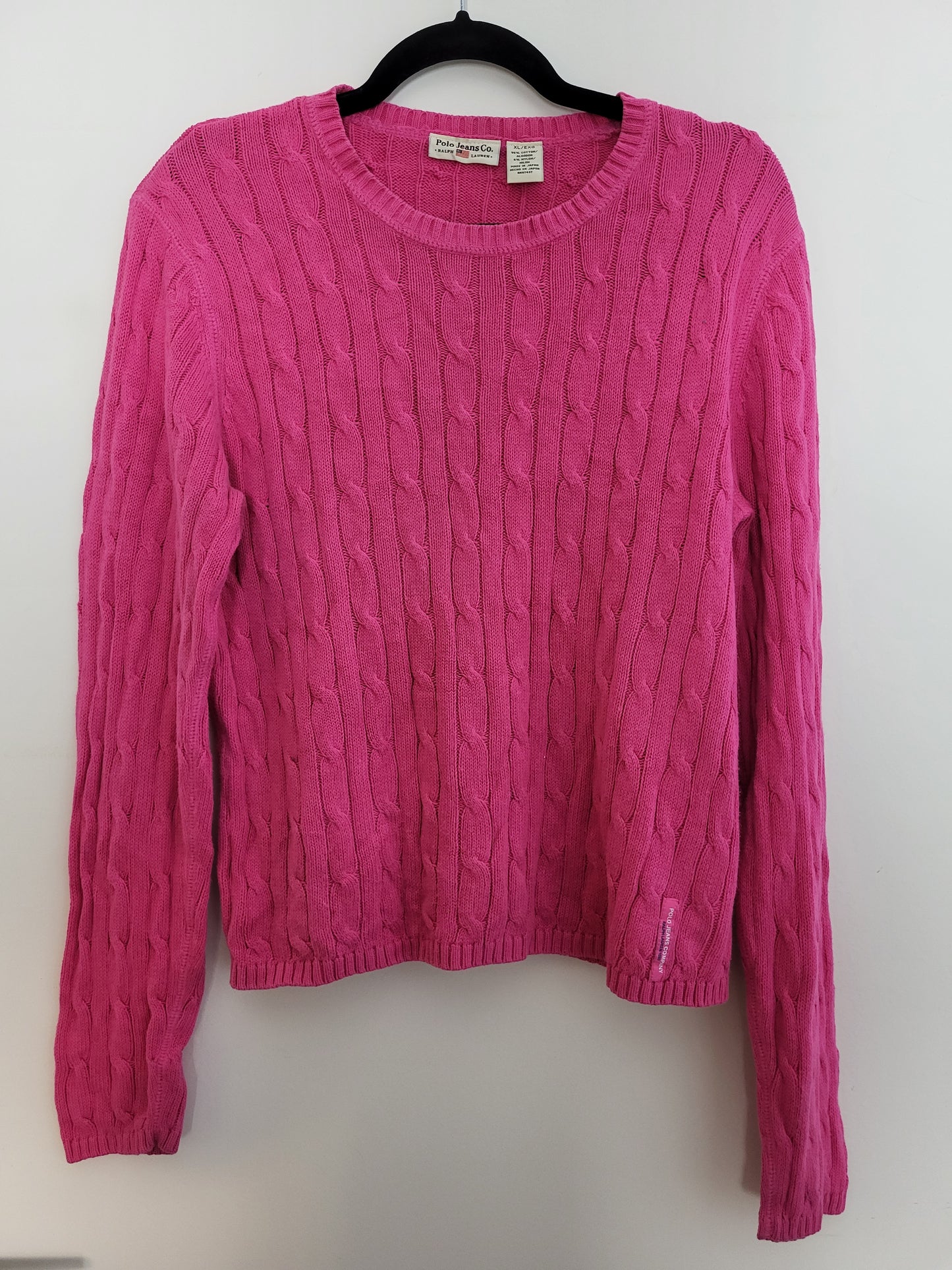 Ralph Lauren Polo Jeans - Pulli - Zopfmuster - Rosa - Damen - M/L