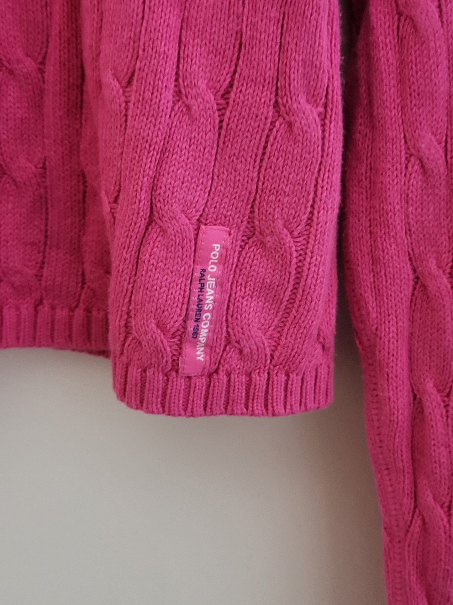 Ralph Lauren Polo Jeans - Pulli - Zopfmuster - Rosa - Damen - M/L