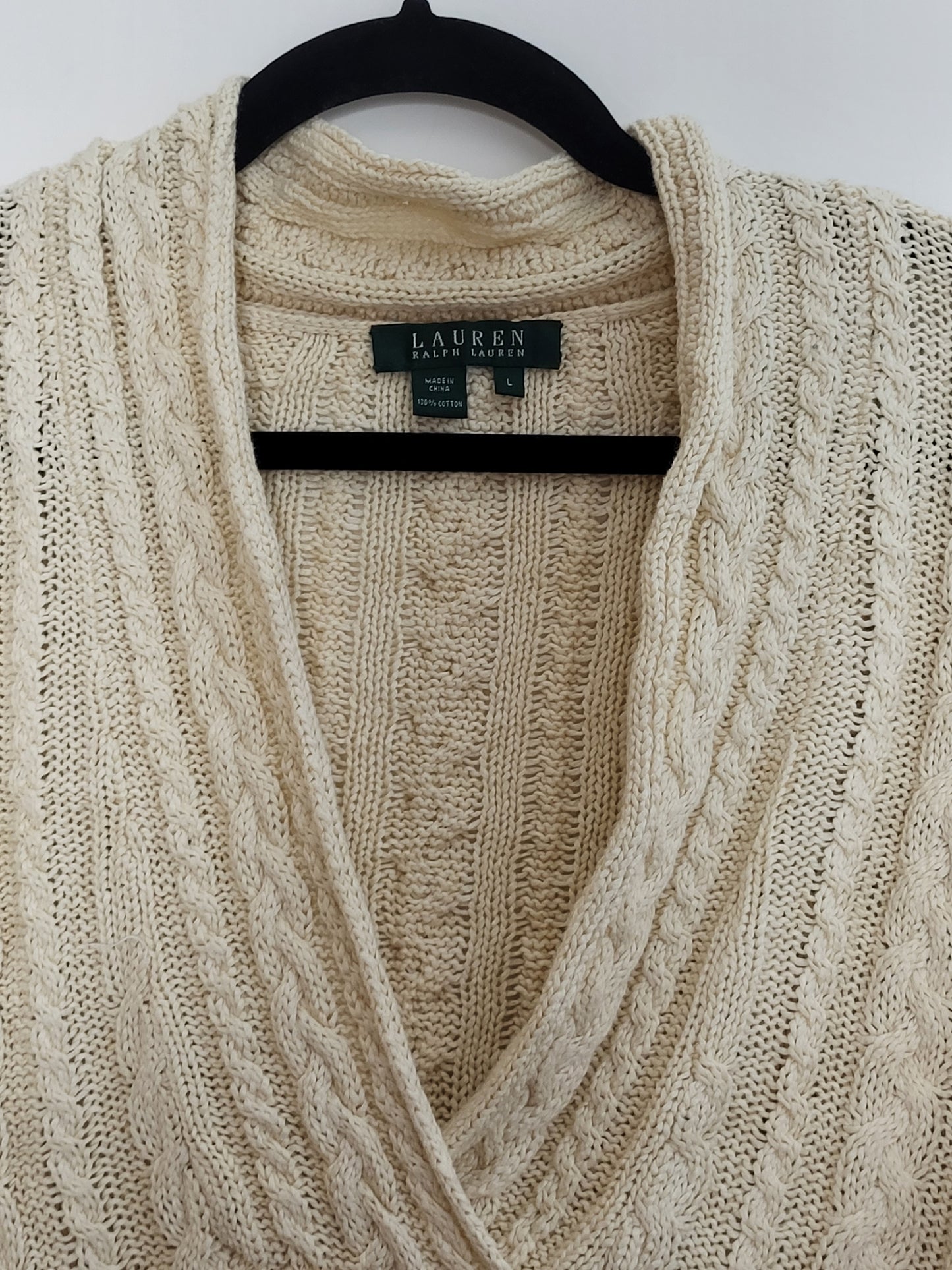 Ralph Lauren - Pulli - Zopfmuster - Weiß - Damen - L