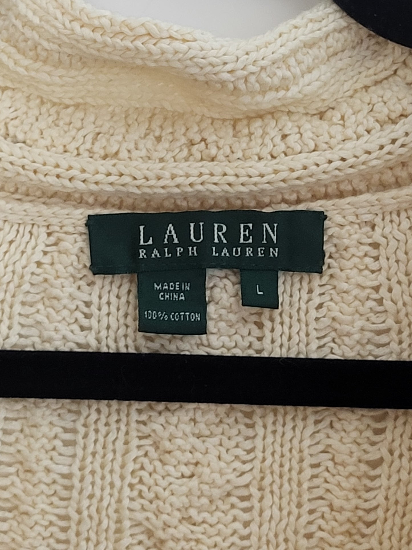 Ralph Lauren - Pulli - Zopfmuster - Weiß - Damen - L