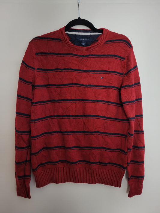 Tommy Hilfiger - Pullover - Streifen - Rot - Herren - M