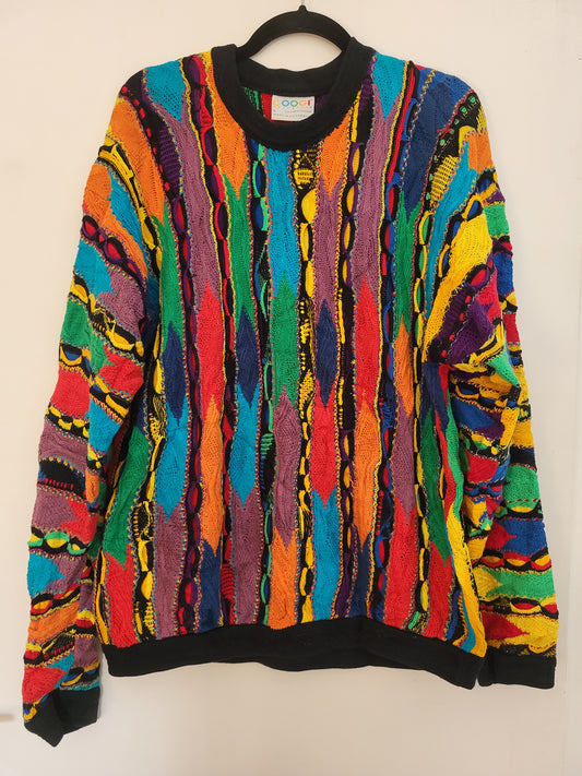 COOGI - Pullover - Muster - Vintage Australia - Bunt - Herren - L - RARE