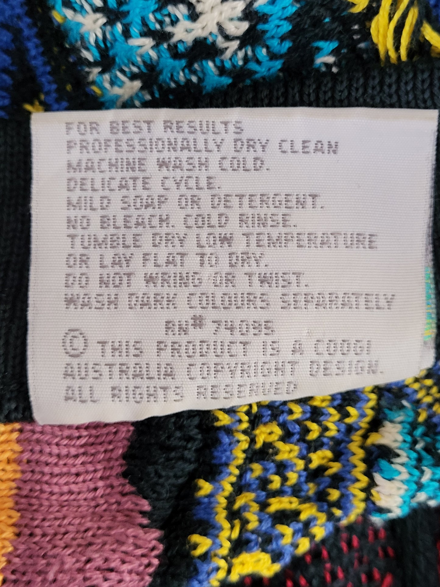 COOGI - Pullover - Muster - Vintage Australia - Bunt - Herren - XL