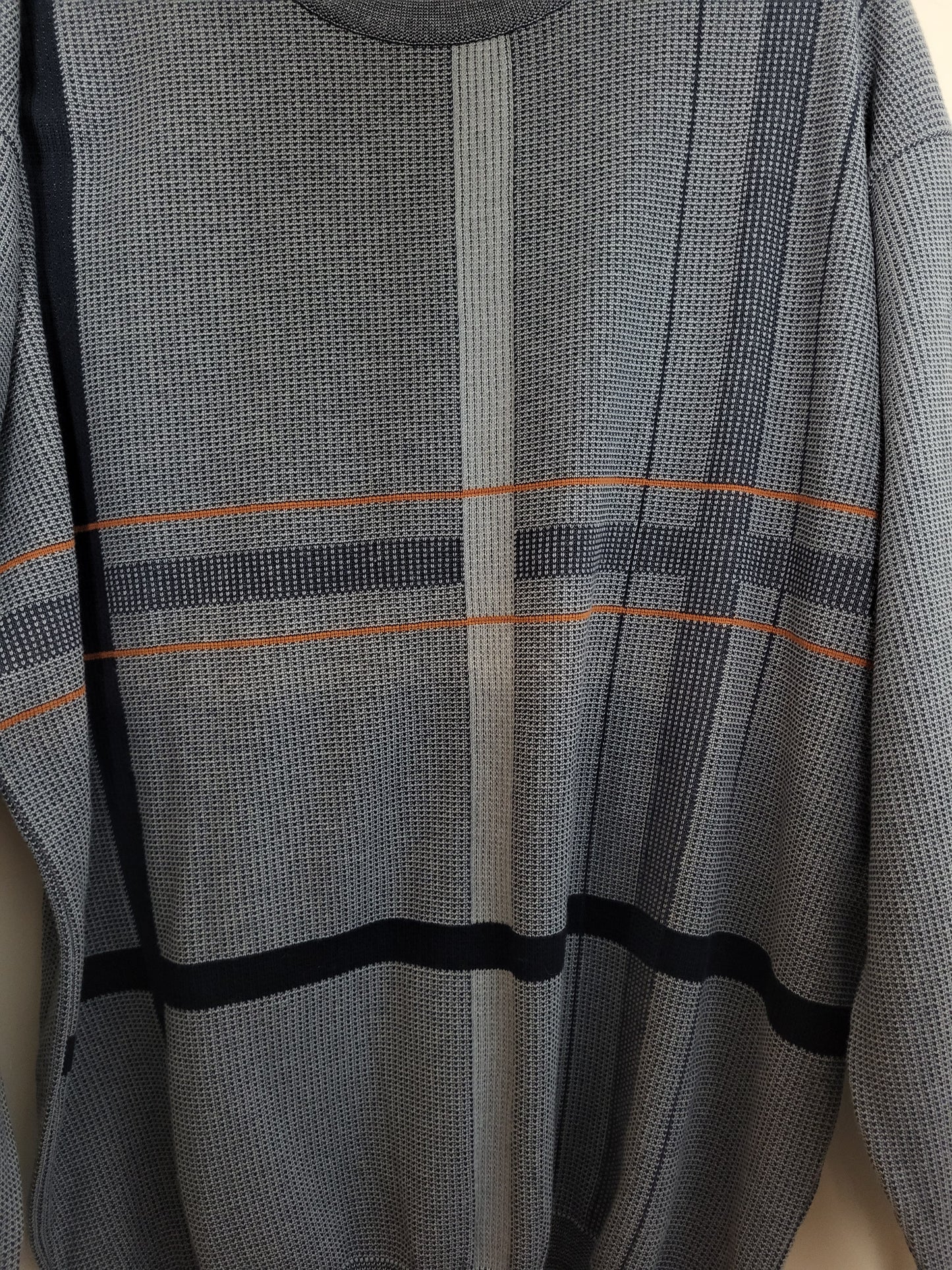 BAILEYS Menswear - Pullover - Muster - Vintage Italy - Grau mit Muster - Herren - XL