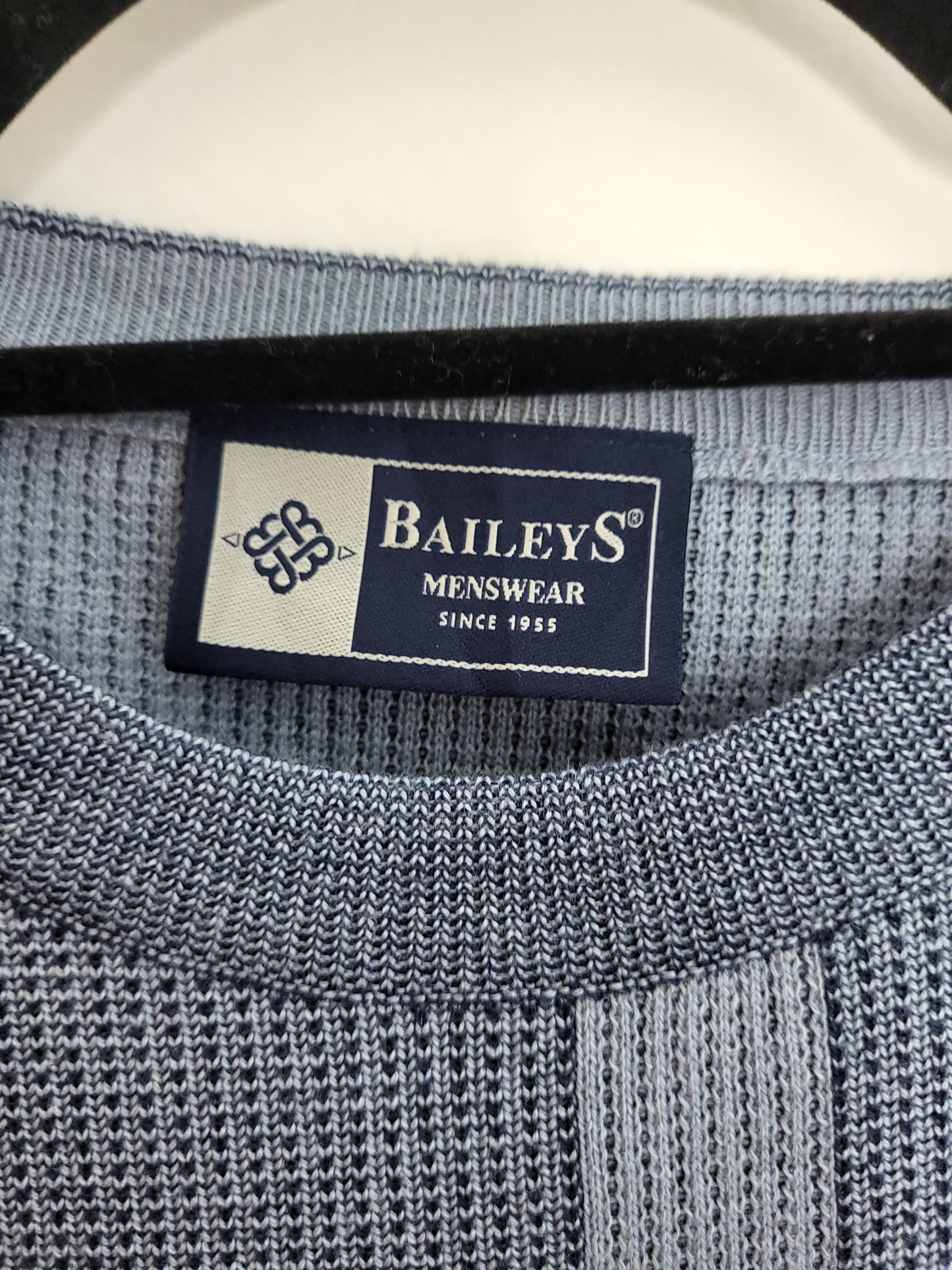 BAILEYS Menswear - Pullover - Muster - Vintage Italy - Grau mit Muster - Herren - XL