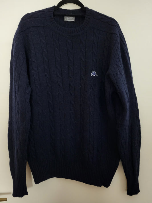 ROBE DI KAPPA - Pullover - Zopfmuster - Vintage Italy - Schwarz - Herren - L