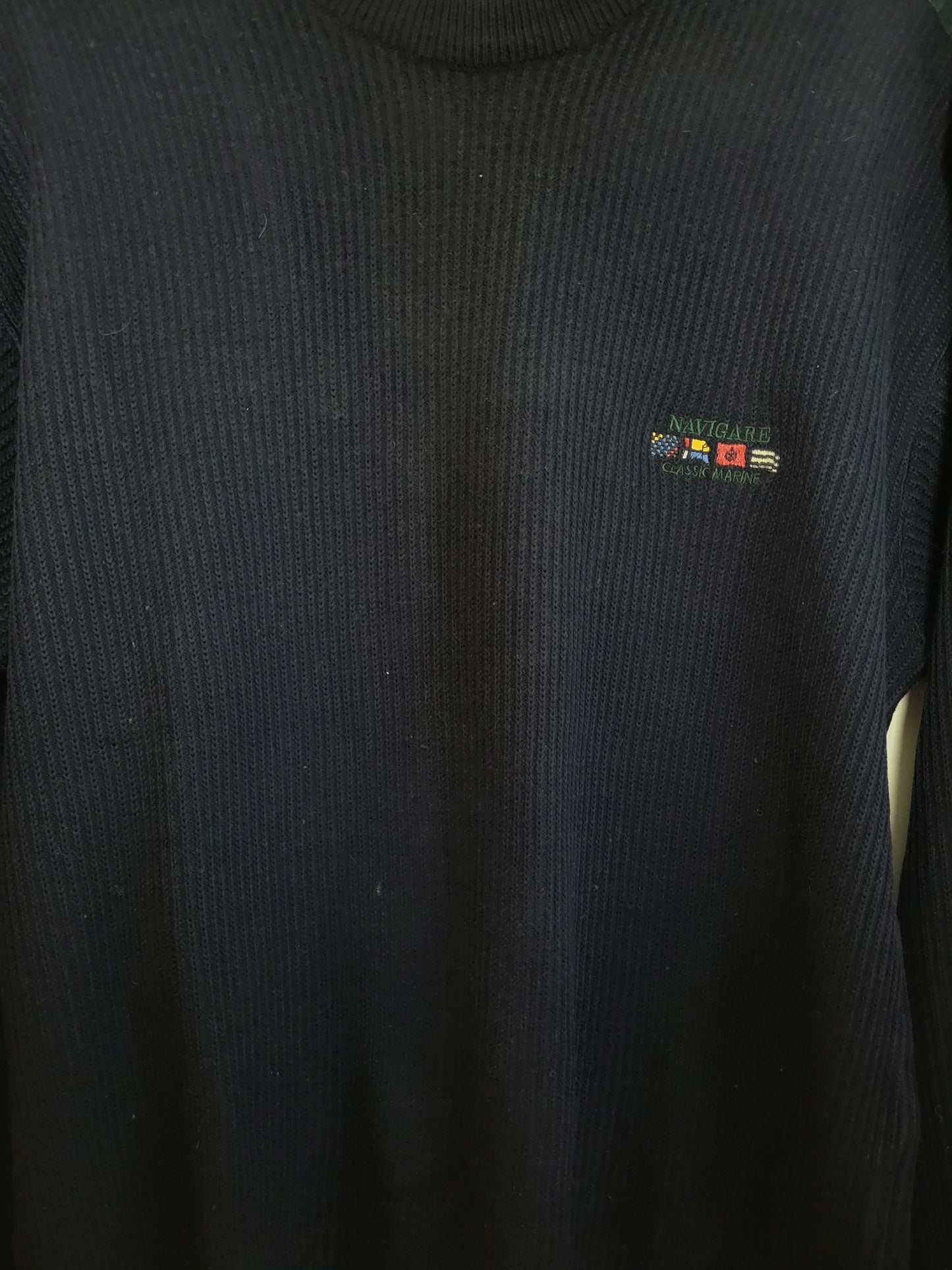 NAVIGARE - Pullover - RIPP - Vintage Italy - Schwarz - Herren - L/XL