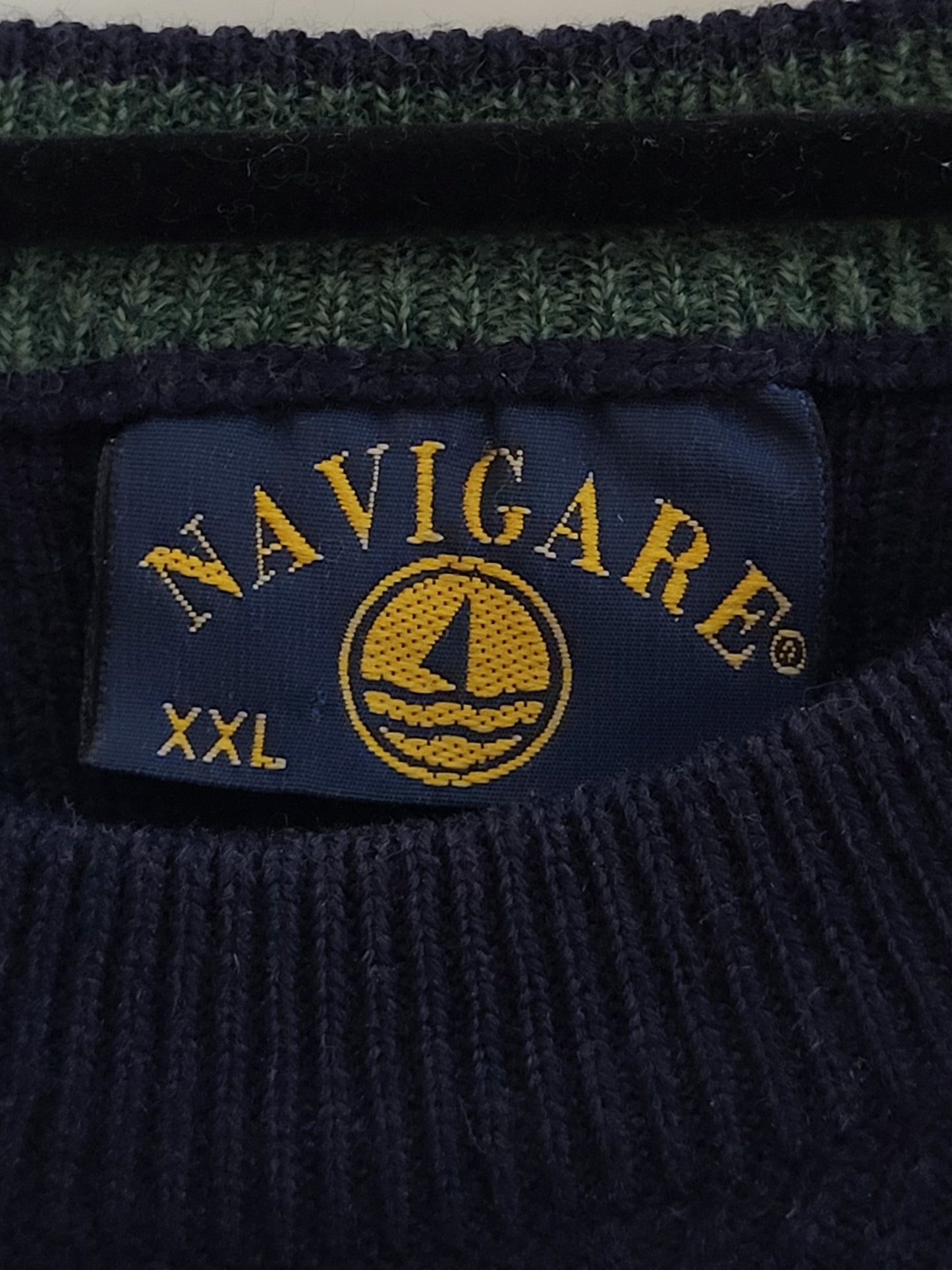 NAVIGARE - Pullover - RIPP - Vintage Italy - Schwarz - Herren - L/XL
