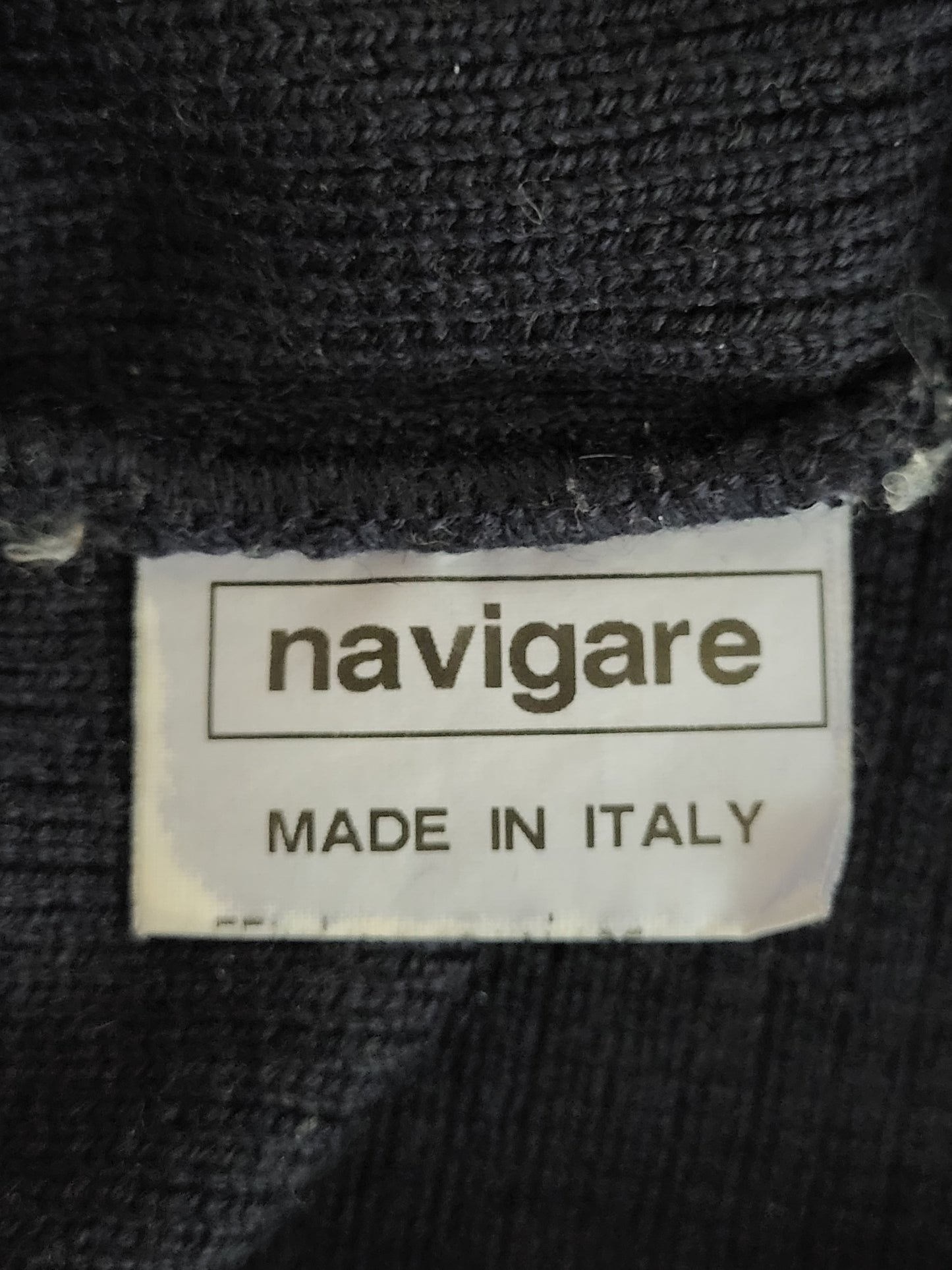 NAVIGARE - Pullover - RIPP - Vintage Italy - Schwarz - Herren - L/XL