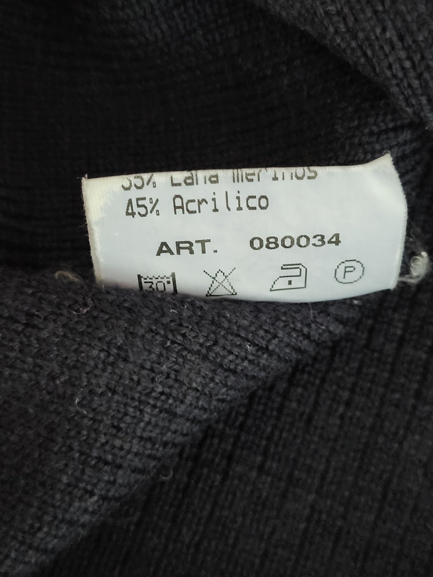 NAVIGARE - Pullover - RIPP - Vintage Italy - Schwarz - Herren - L/XL