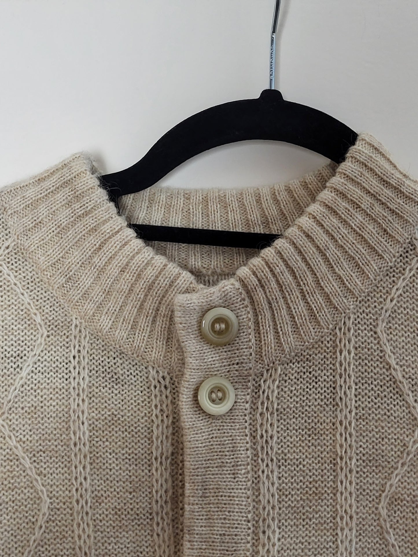 VINTAGE - Cardigan/Pullover - Zopfmuster - Vintage Italy - Beige - Herren - M