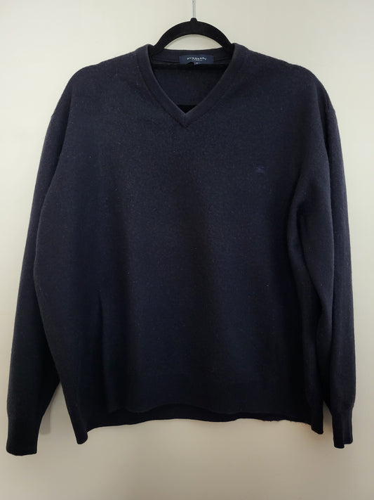Burberry - Pullover - Klassisch - Vintage - Schwarz - Damen - L