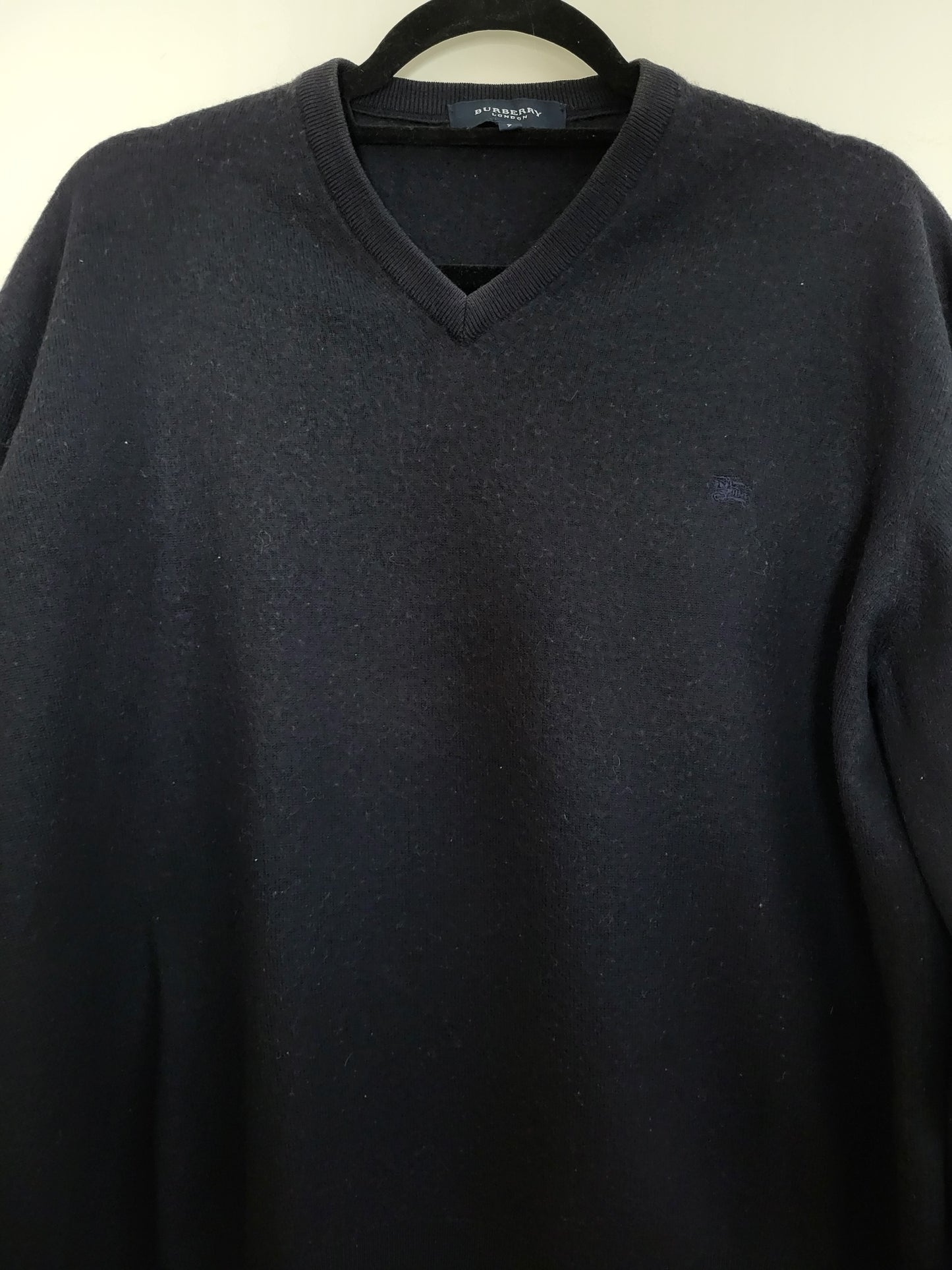 Burberry - Pullover - Klassisch - Vintage - Schwarz - Damen - L