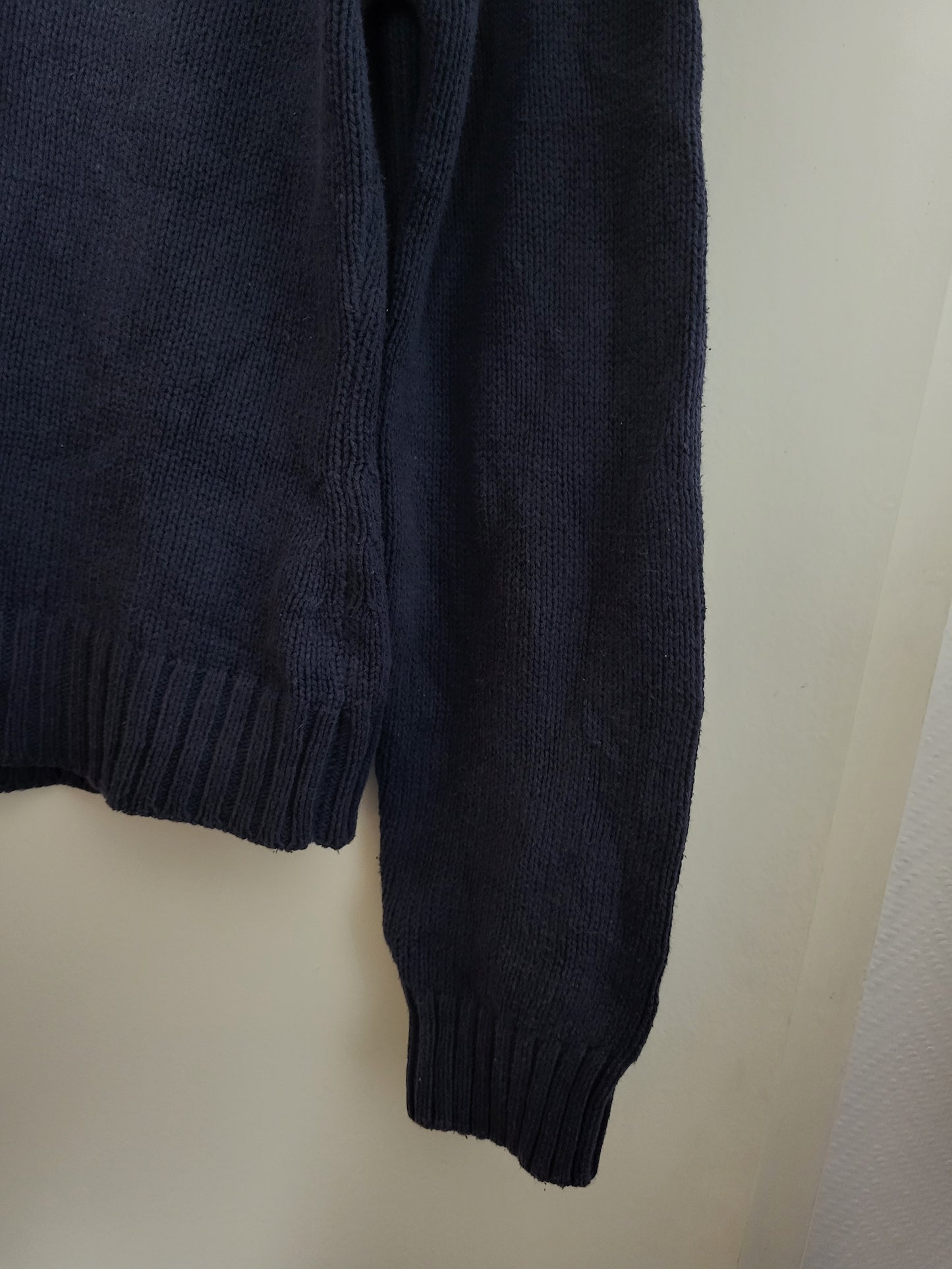 Burberry - Pullover - Klassisch mit Logo - Vintage - Dunkelblau - Herren - XS