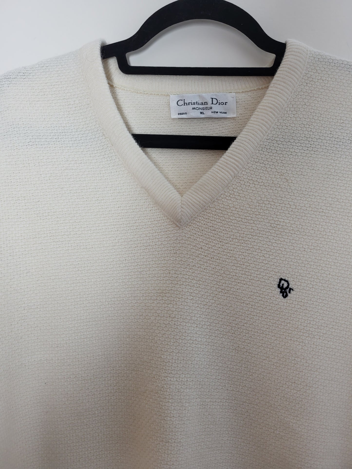 Christian Dior - Pullover/Pullunder - Exklusiv - Weiß - Herren - XL