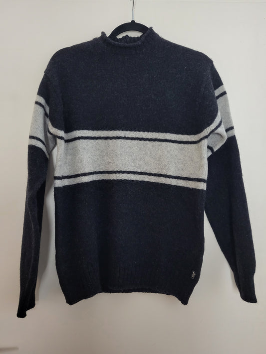 ASICS - Pullover - Colourblock - Vintage Italy - Schwarz - Damen - S/M