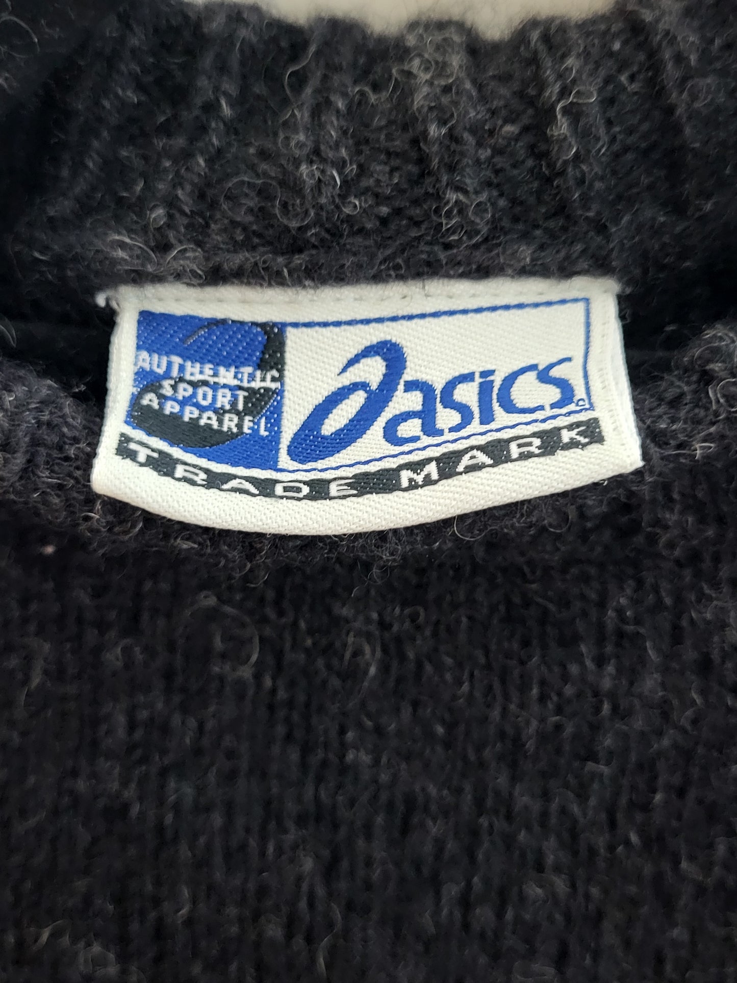 ASICS - Pullover - Colourblock - Vintage Italy - Schwarz - Damen - S/M