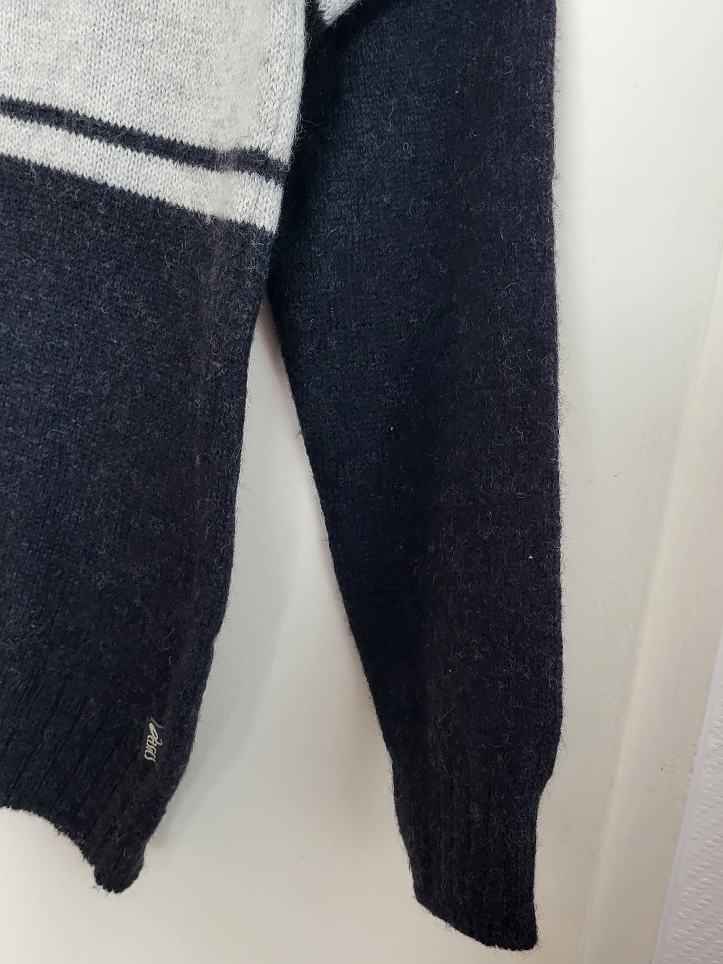 ASICS - Pullover - Colourblock - Vintage Italy - Schwarz - Damen - S/M