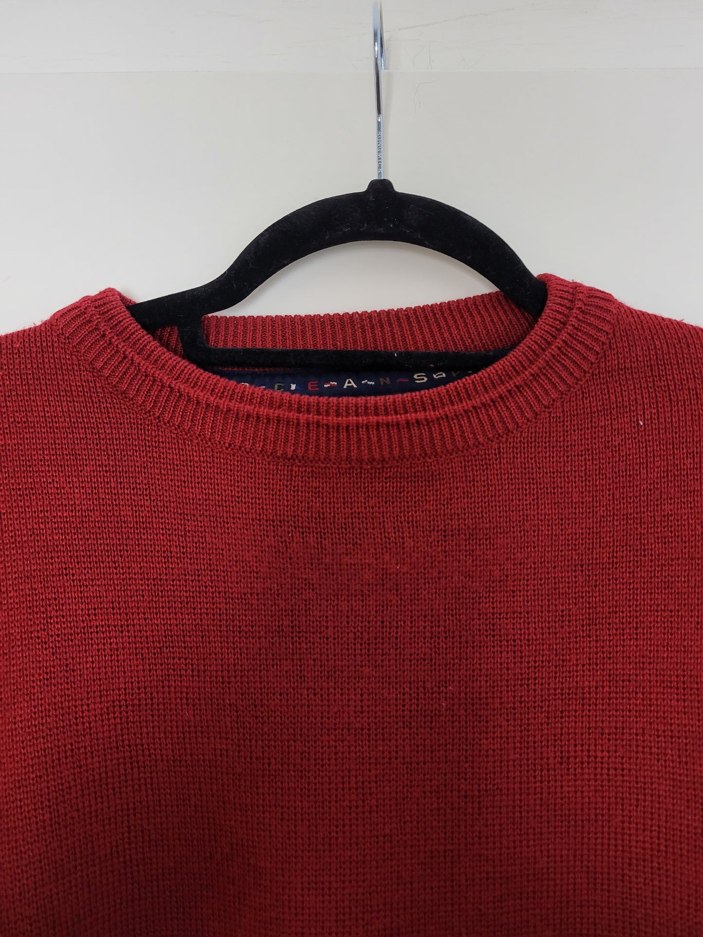 Vintage OCEAN SPORT - Pullover - Klassisch - Vintage Italy - Rot - Herren - L/XL