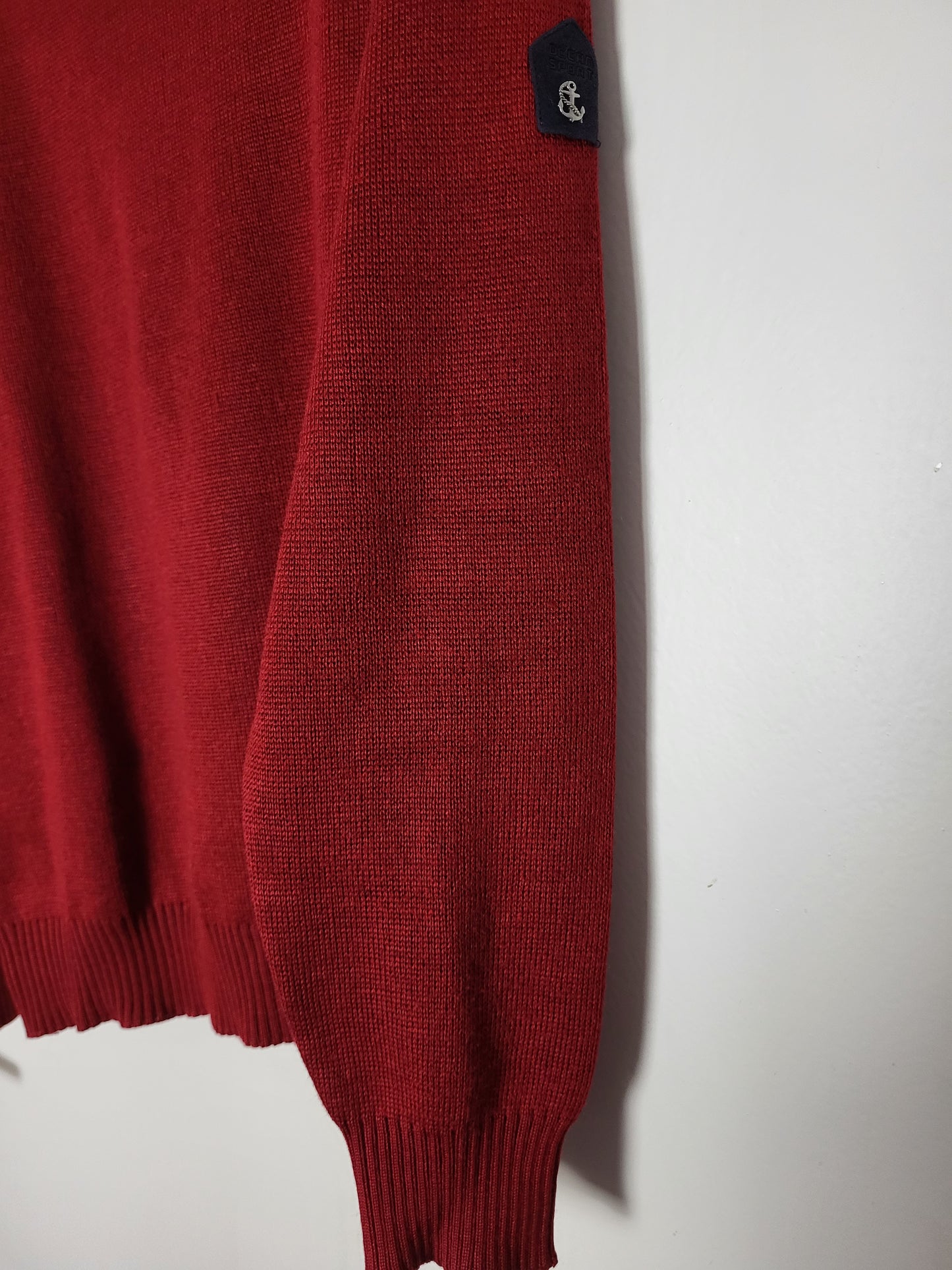 Vintage OCEAN SPORT - Pullover - Klassisch - Vintage Italy - Rot - Herren - L/XL