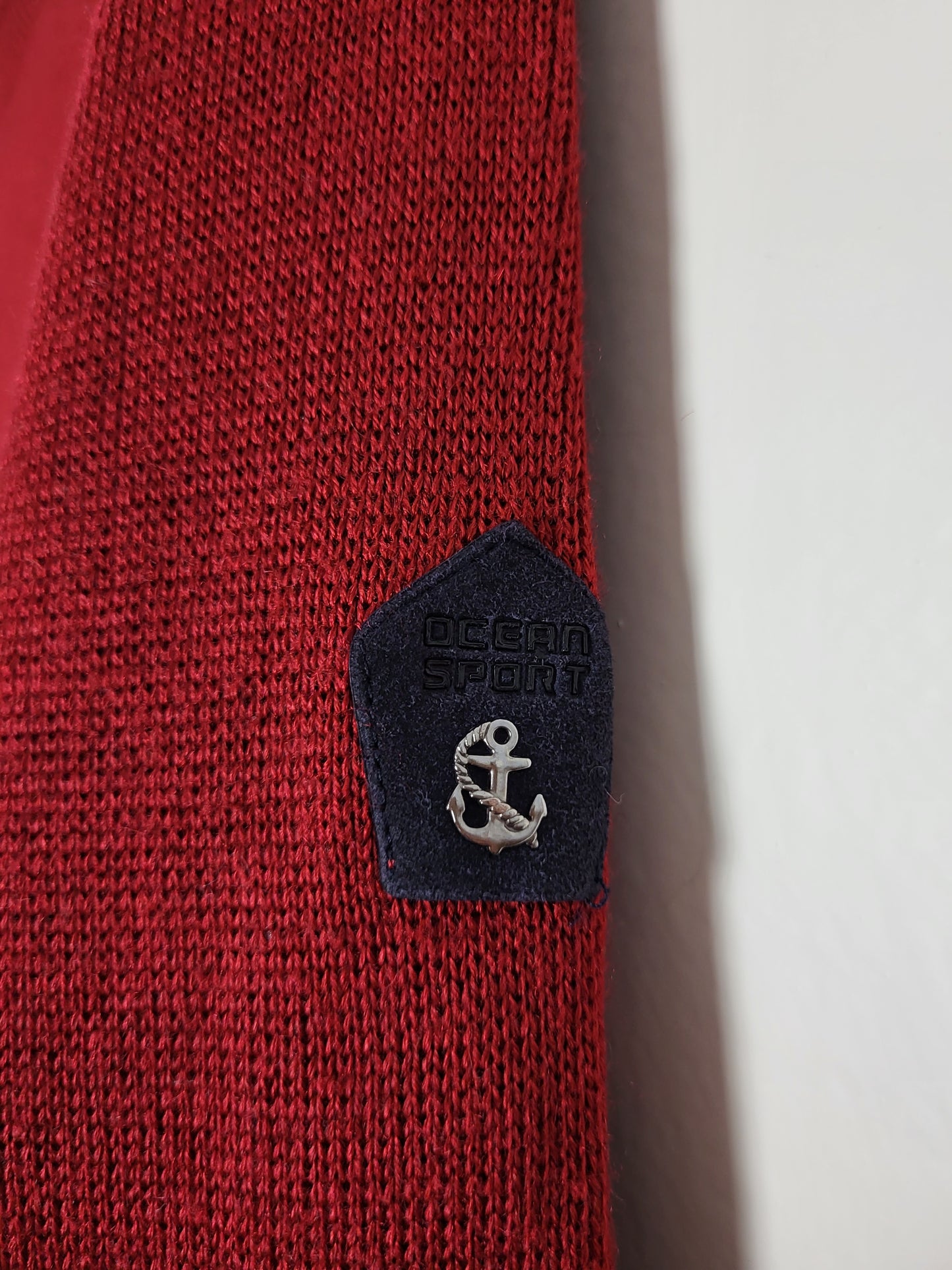 Vintage OCEAN SPORT - Pullover - Klassisch - Vintage Italy - Rot - Herren - L/XL