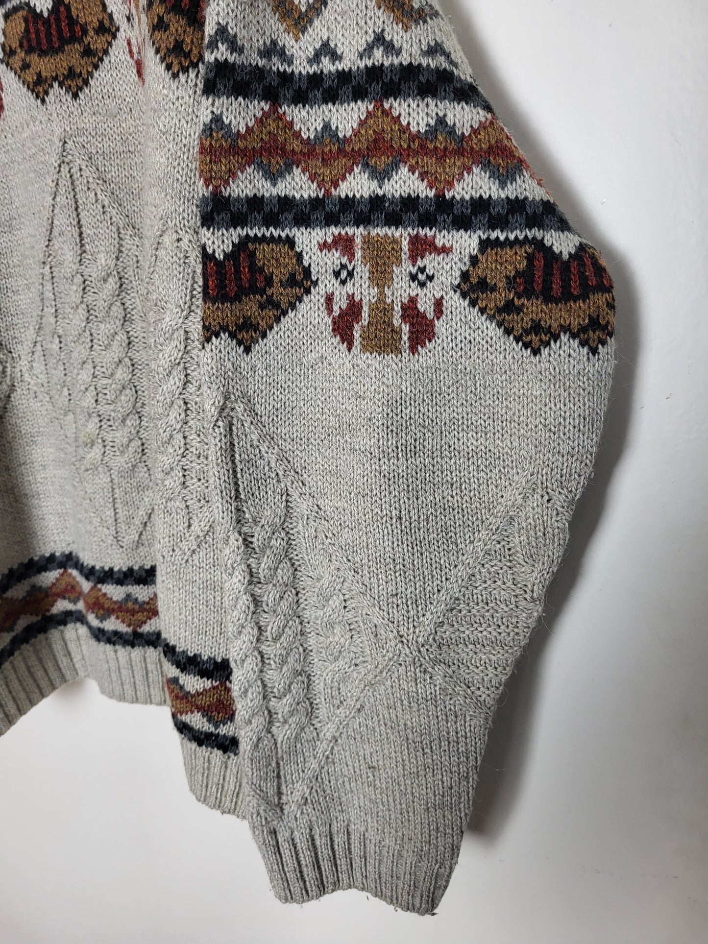 Vintage LEWINGER PARIS - Pullover - Norweger - Vintage Wolle - Bunt - Damen - L/XL