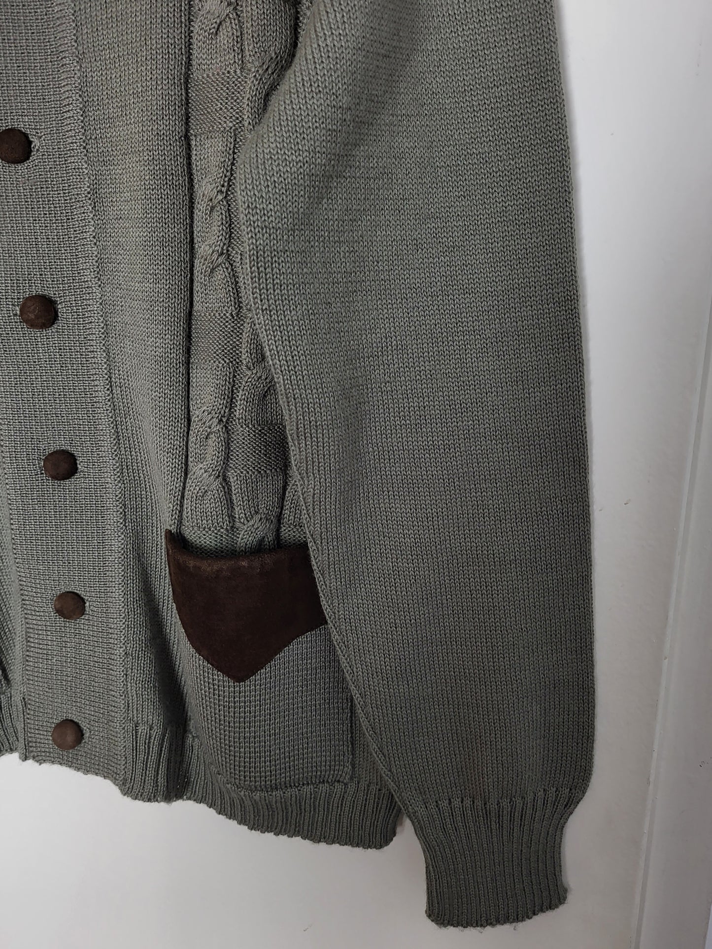 Vintage LEPI - Pullover/Strickjacke - Muster - Vintage Italy - Oliv/Grau - Herren - M