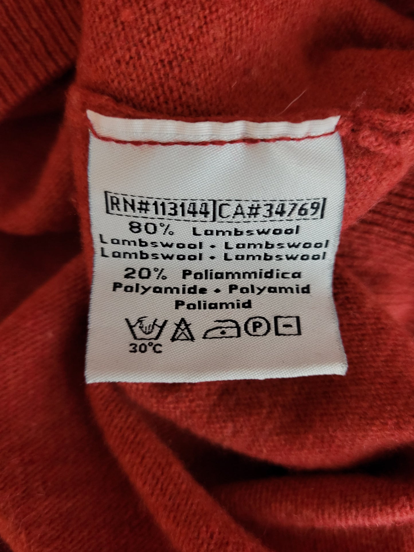 Vintage ROBE DI KAPPA  - Pullover - Klassisch - Vintage Italy - Rot - Herren - M