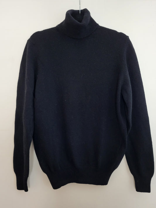 Vintage H.J. DEBHON - Pullover - Rollkragen - Vintage Italy - Schwarz - Herren - M