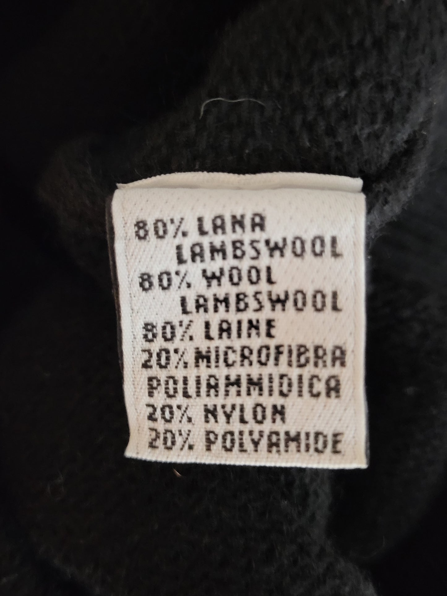 Vintage H.J. DEBHON - Pullover - Rollkragen - Vintage Italy - Schwarz - Herren - M