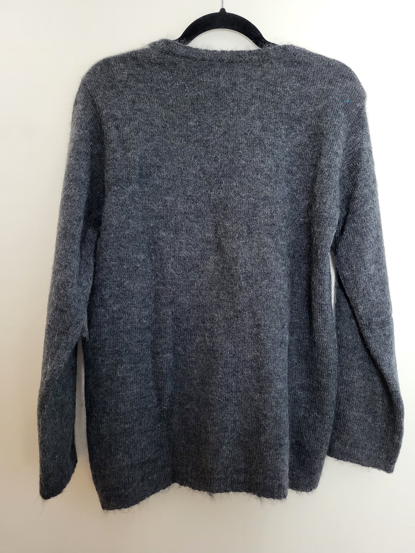Vintage - Strickjacke/Pullover - Muster - Vintage Wolle - Grau - Damen - M/L