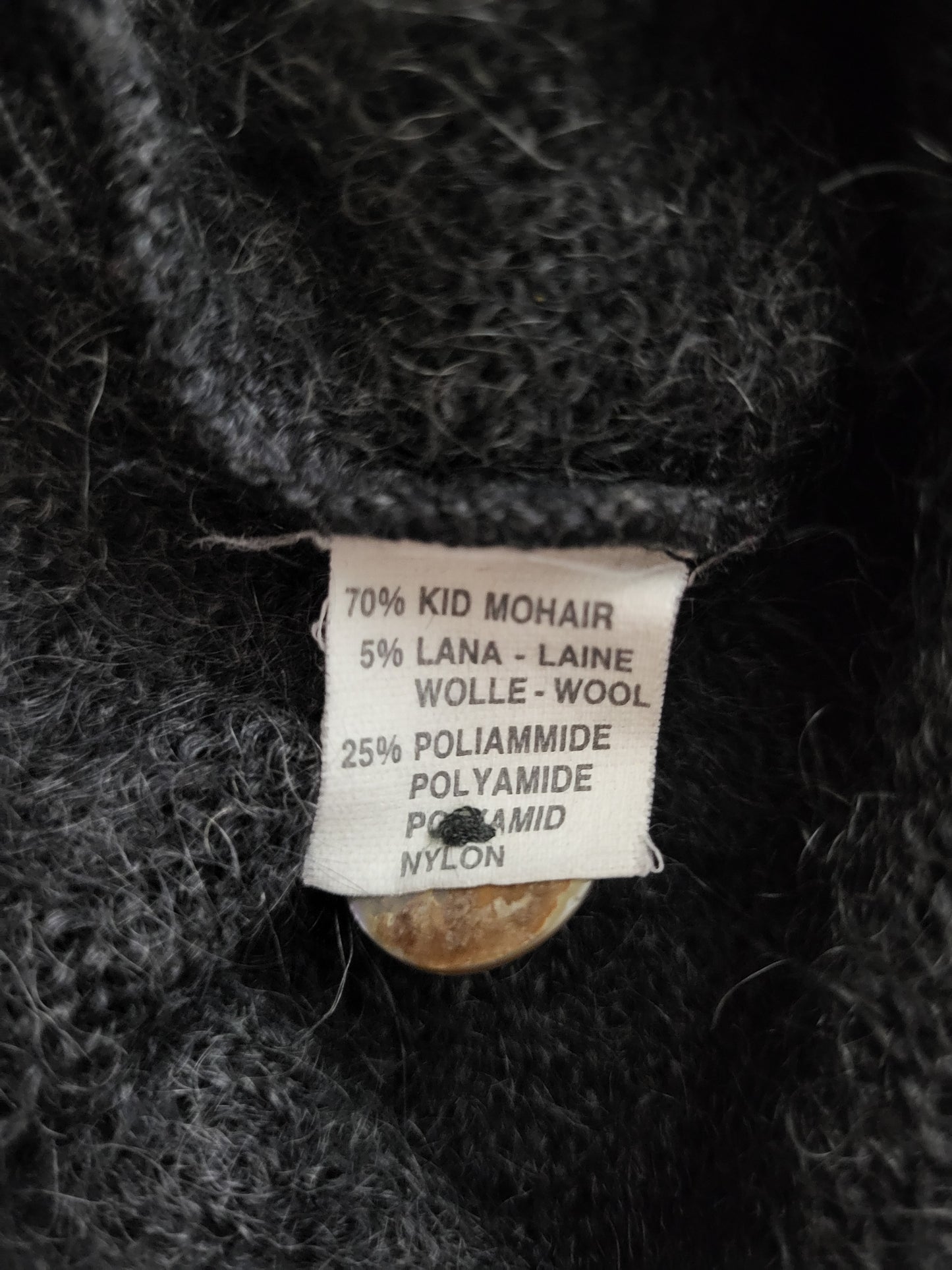 Vintage - Strickjacke/Pullover - Muster - Vintage Wolle - Grau - Damen - M/L