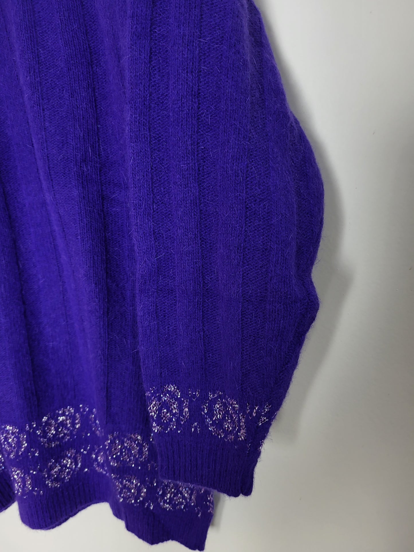 Vintage MISCHABEL - Pullover - Muster - Vintage Wolle - Lila - Damen - M/L