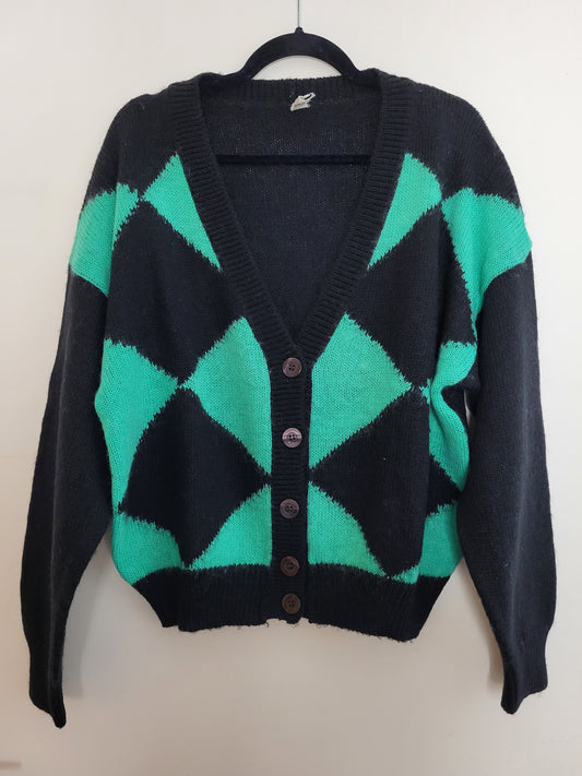 Vintage - Pullover/Cardigan - Muster - Vintage Wolle - Bunt - Damen - L/XL