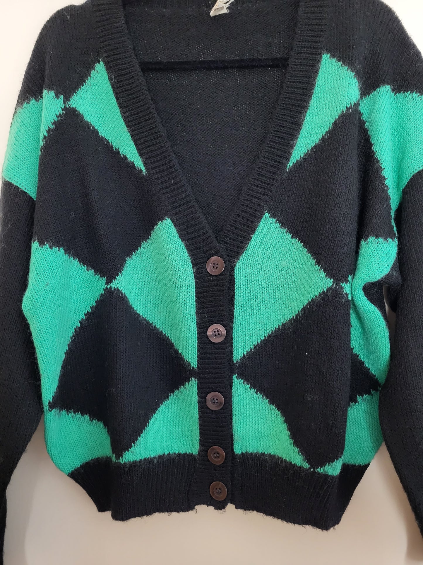 Vintage - Pullover/Cardigan - Muster - Vintage Wolle - Bunt - Damen - L/XL