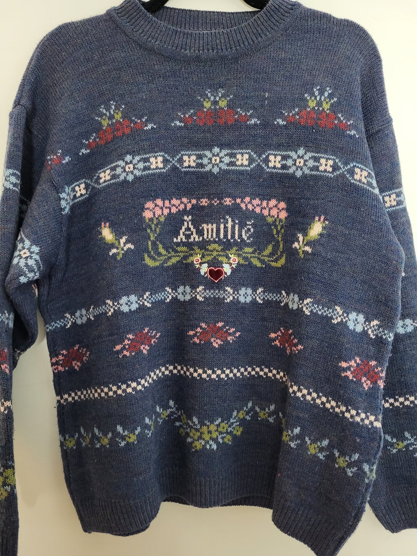 Vintage TEOREDA - Pullover - Muster - Vintage Wolle - Bunt - Damen - M/L