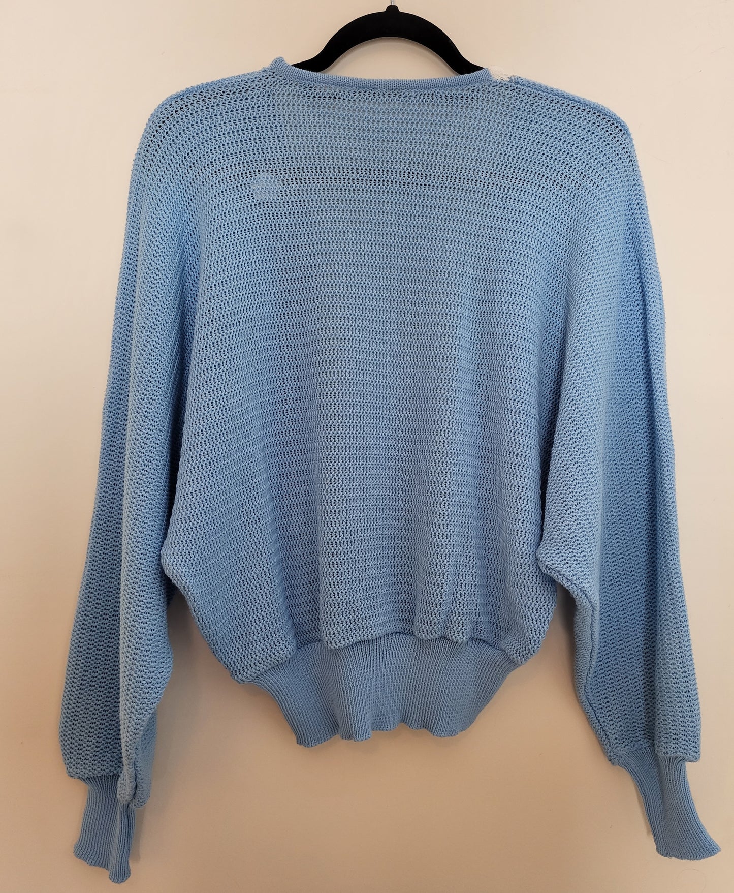 Vintage - Pullover - Colourblock - Vintage Italy - Weiß/Blau - Damen - S/M