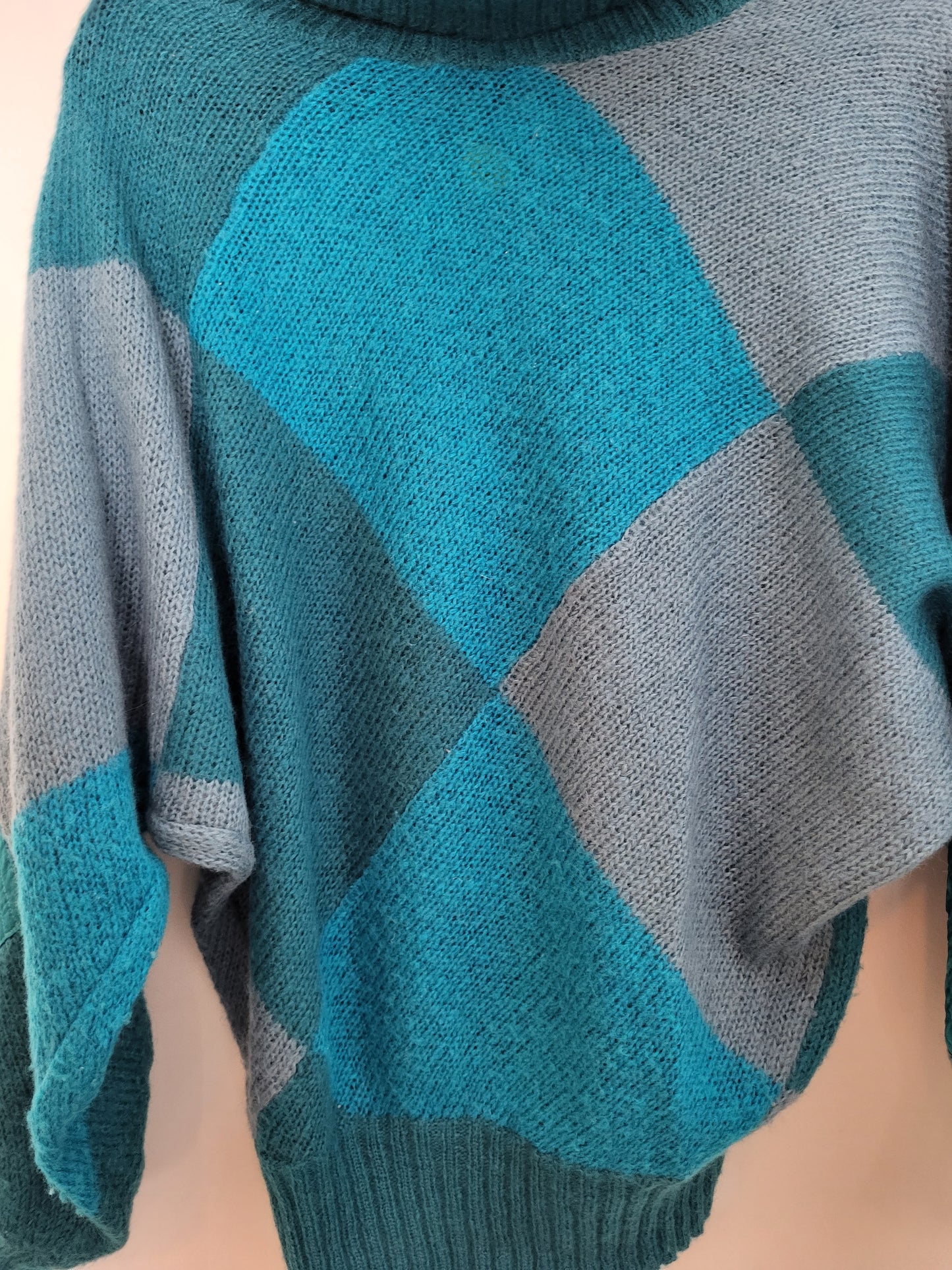 Vintage - Pullover - Muster und Kragen - Vintage Italy - Bunt - Damen - L/XL