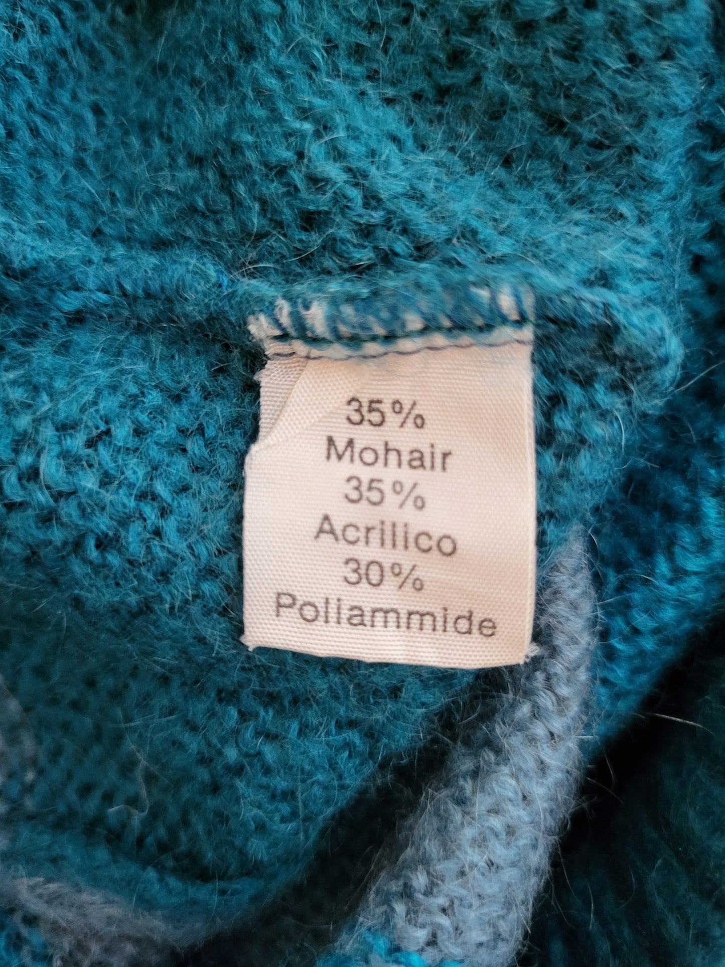 Vintage - Pullover - Muster und Kragen - Vintage Italy - Bunt - Damen - L/XL