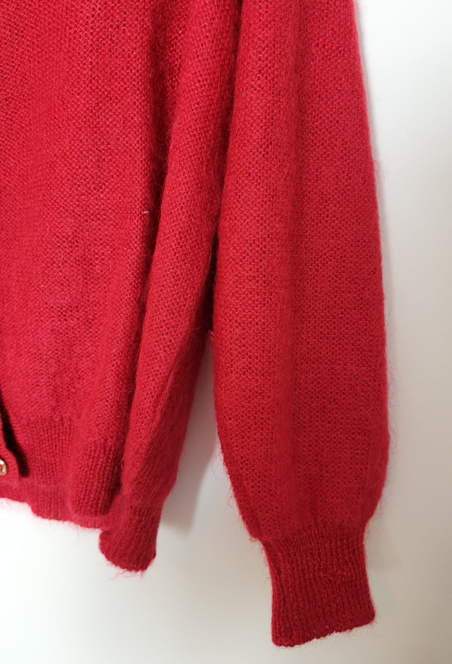 Vintage OSALRI & LORY - Strickjacke - Muster - Vintage Italy - Rot - Damen - L