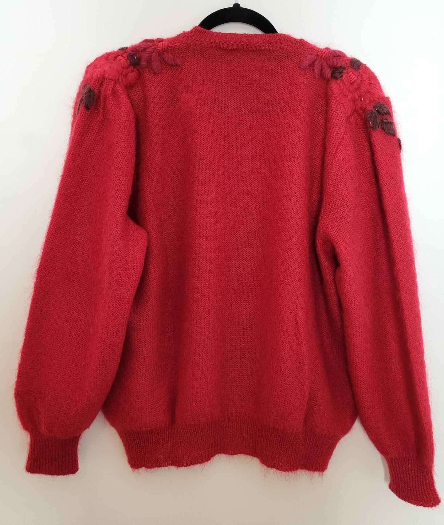 Vintage OSALRI & LORY - Strickjacke - Muster - Vintage Italy - Rot - Damen - L