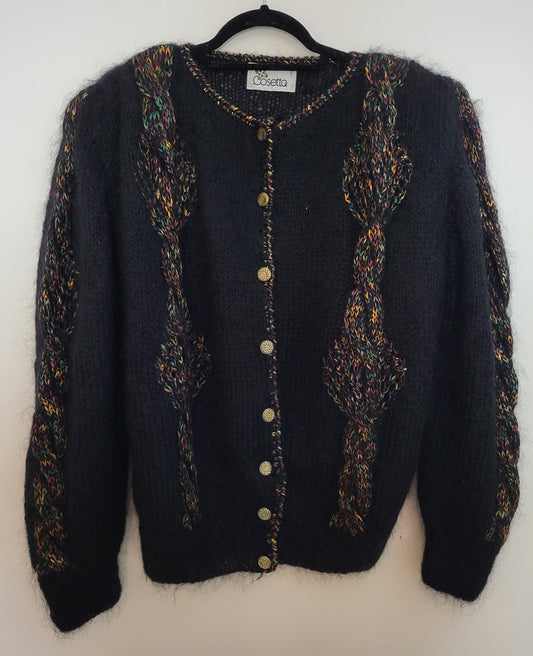 Vintage COSETTQ - Strickjacke - Muster - Vintage Italy - Bunt - Damen - XL/XXL