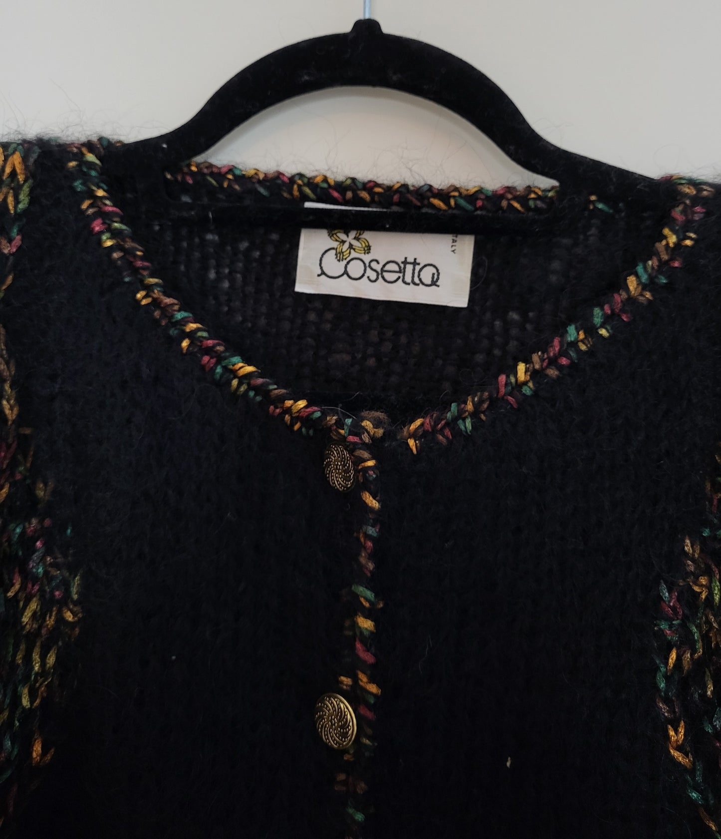Vintage COSETTQ - Strickjacke - Muster - Vintage Italy - Bunt - Damen - XL/XXL