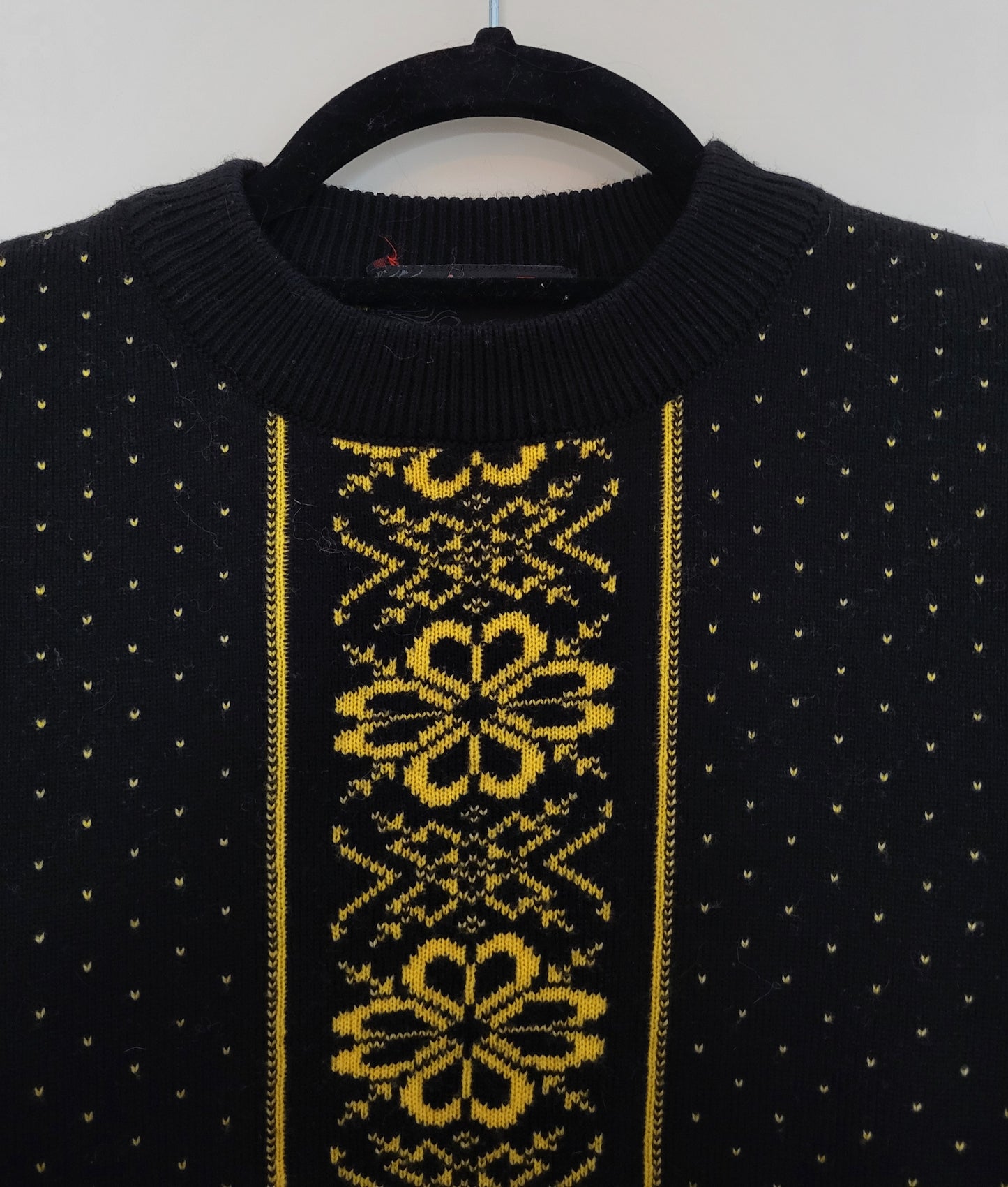 Vintage VEE TEE - Pullover Norweger - Muster - Vintage Italy - Schwarz - Damen - XS